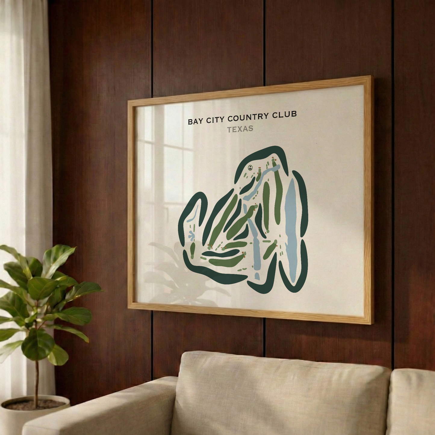 Bay City Country Club, Texas - Printed Golf Courses