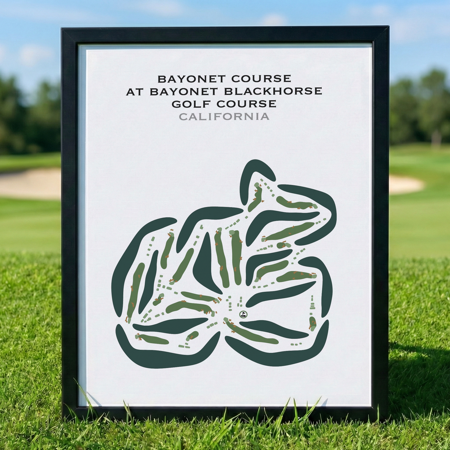 Bayonet Course at Bayonet Blackhorse Golf Course, California - Printed Golf Courses