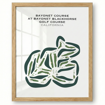 Bayonet Course at Bayonet Blackhorse Golf Course, California - Printed Golf Courses