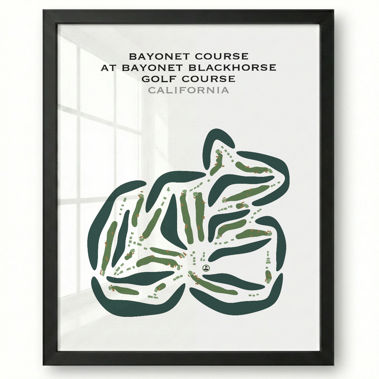 Bayonet Course at Bayonet Blackhorse Golf Course, California - Printed Golf Courses