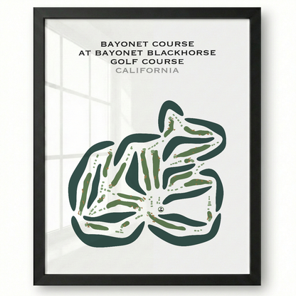 Bayonet Course at Bayonet Blackhorse Golf Course, California - Printed Golf Courses