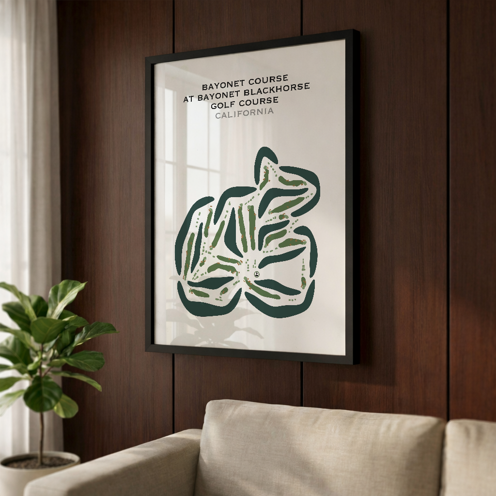 Bayonet Course at Bayonet Blackhorse Golf Course, California - Printed Golf Courses