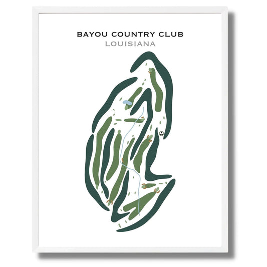 Bayou Country Club, Louisiana - Printed Golf Courses