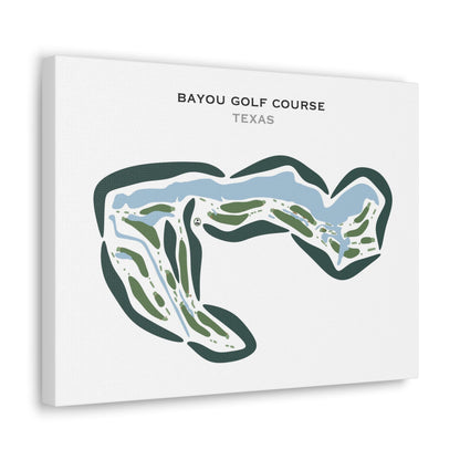 Bayou Golf Course, Texas - Printed Golf Courses
