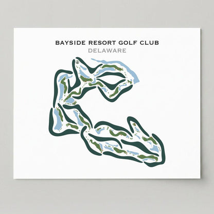 Bayside Resort Golf Club, Delaware - Printed Golf Courses