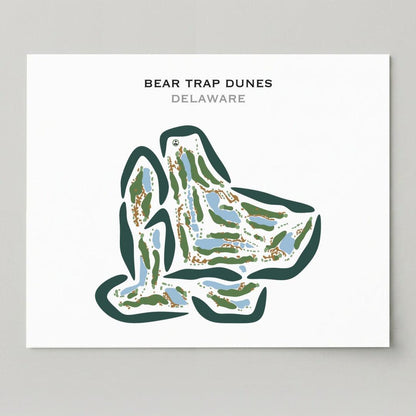 Bear Trap Dunes, Delaware - Printed Golf Courses