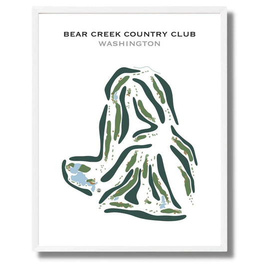 Bear Creek Country Club, Washington - Printed Golf Course