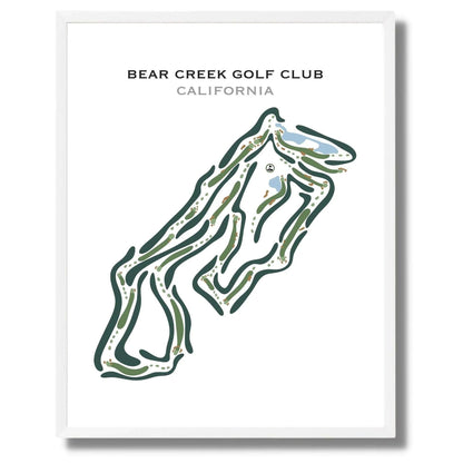 Bear Creek Golf Club, California - Printed Golf Courses