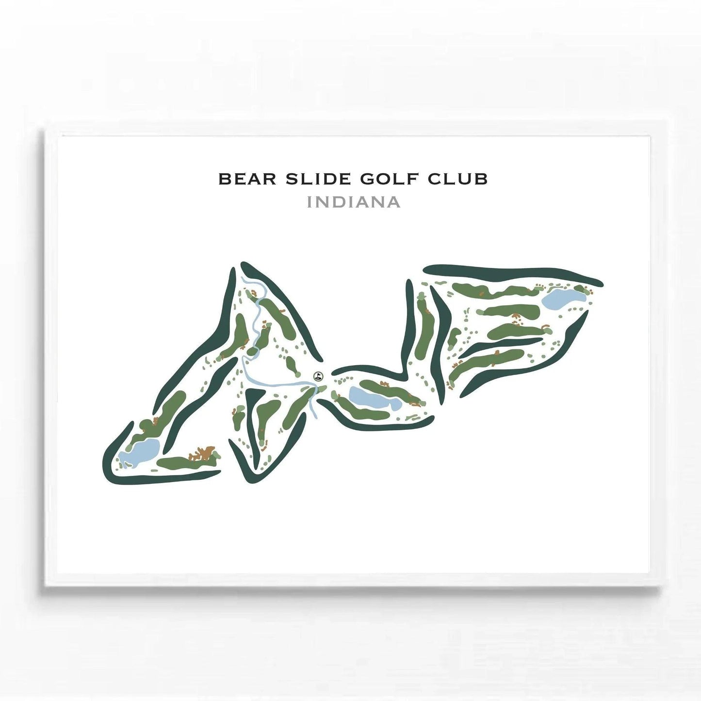 Bear Slide Golf Club, Indiana - Printed Golf Course