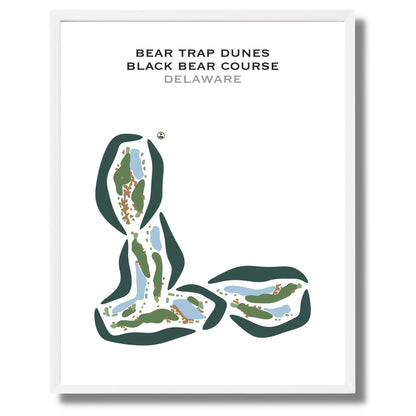 Bear Trap Dunes, Black Bear Course, Delaware - Printed Golf Courses