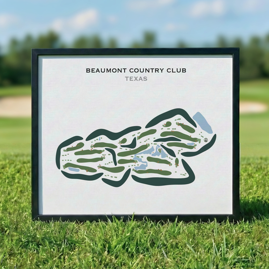 Beaumont Country Club, Texas - Printed Golf Courses