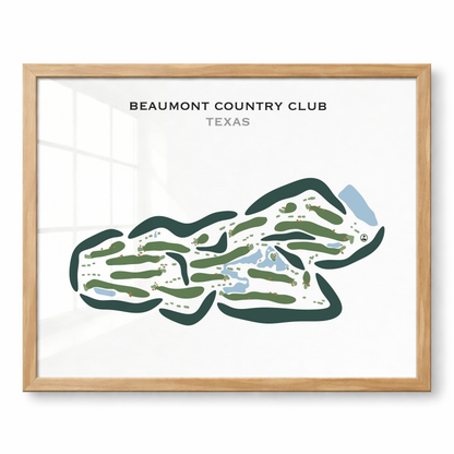 Beaumont Country Club, Texas - Printed Golf Courses