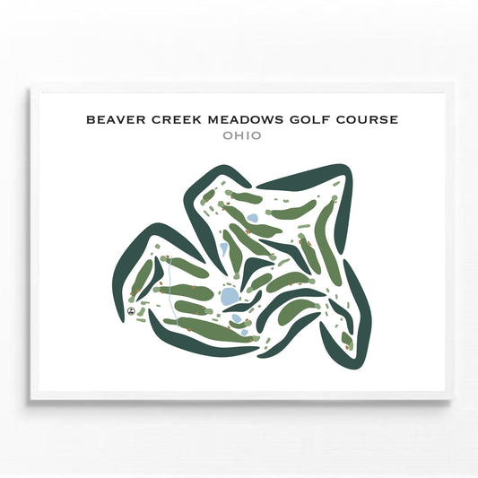 Beaver Creek Meadows Golf Course, Ohio - Printed Golf Courses