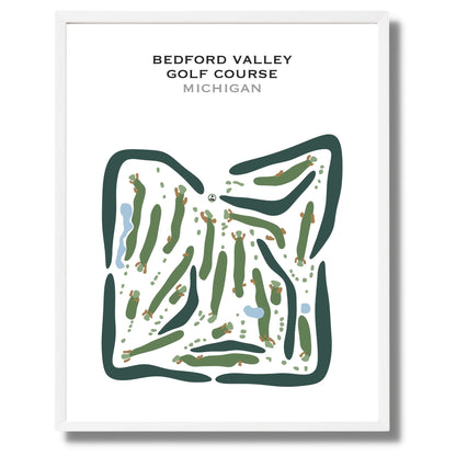 Bedford Valley Golf Course, Michigan - Printed Golf Courses