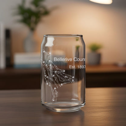 Bellerive Country Club - Laser Engraved Golf Course Map Glasses