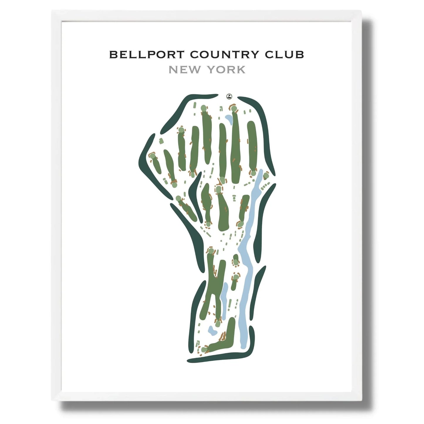 Bellport Country Club, New York - Printed Golf Course