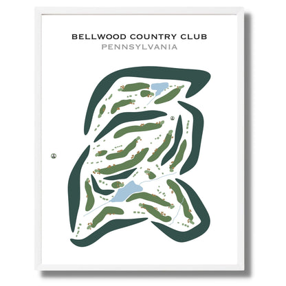 Bellewood Country Club, Pennsylvania - Printed Golf Courses