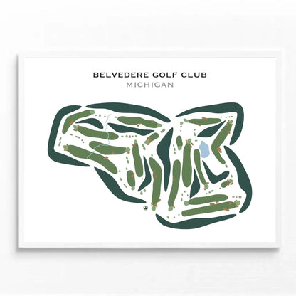 Belvedere Golf Club, Michigan - Printed Golf Course