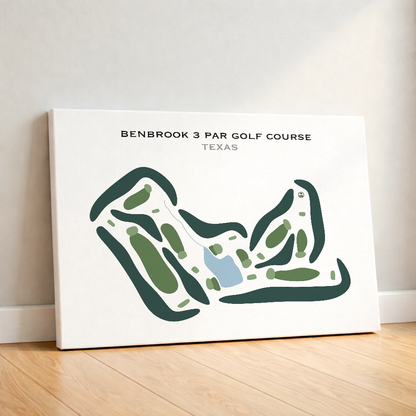 Benbrook 3 Par Golf Course, Texas - Printed Golf Courses