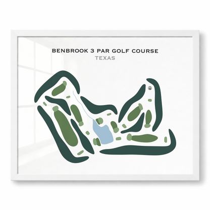 Benbrook 3 Par Golf Course, Texas - Printed Golf Courses