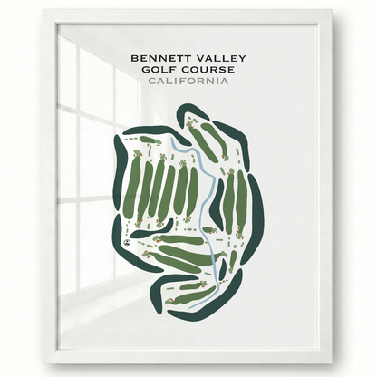 Bennett Valley Golf Course, California - Printed Golf Courses