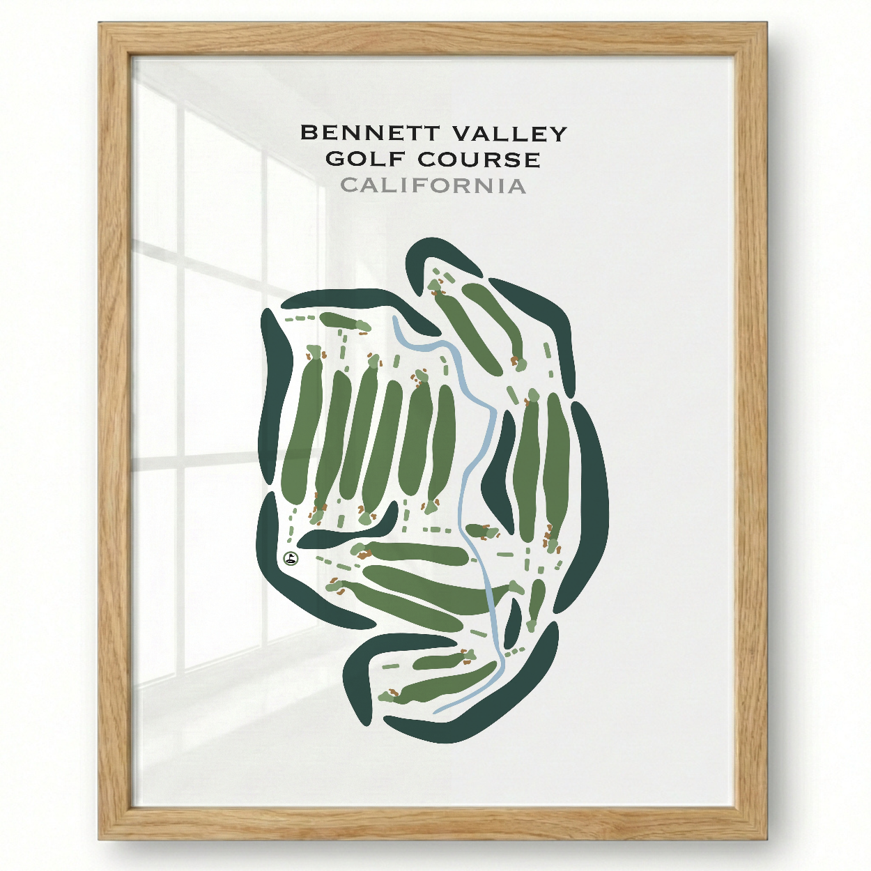 Bennett Valley Golf Course, California - Printed Golf Courses