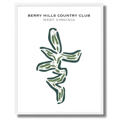Berry Hills Country Club, West Virginia - Printed Golf Courses
