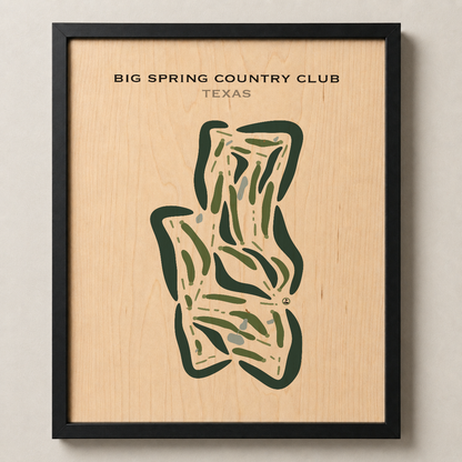 Big Spring Country Club, Texas - Printed Golf Courses