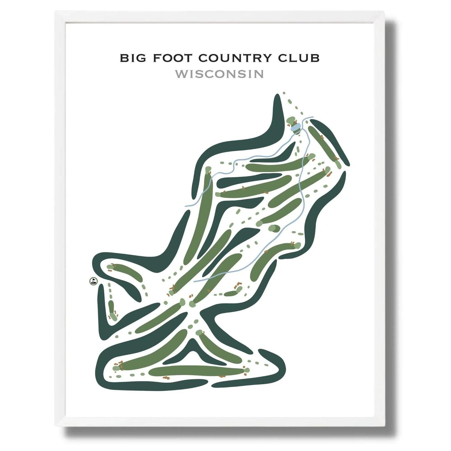 Big Foot Country Club, Wisconsin - Printed Golf Courses