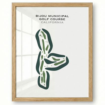 Bijou Municipal Golf Course, California - Printed Golf Courses