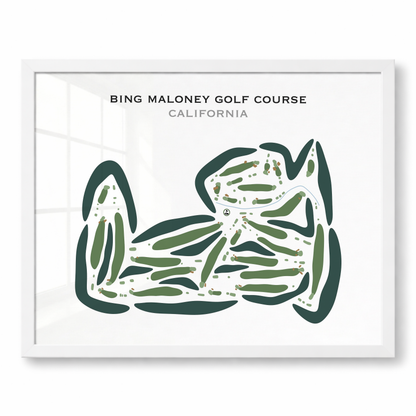 Bing Maloney Golf Course, California - Printed Golf Courses