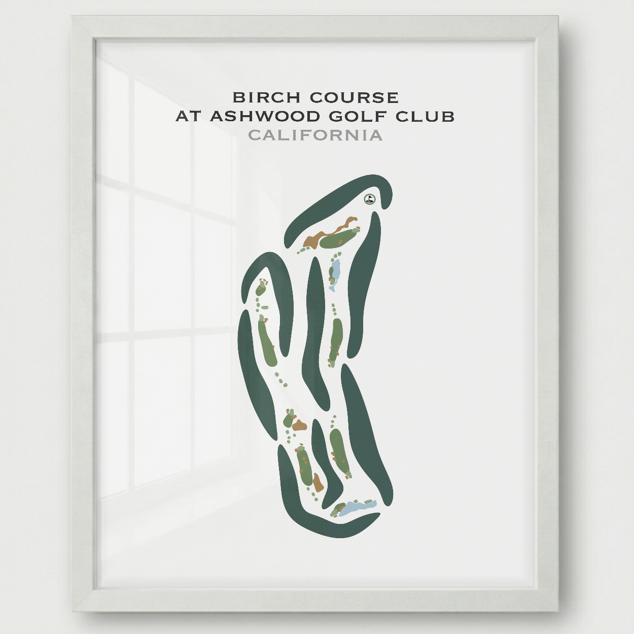 Birch Course at Ashwood Golf Club, California - Printed Golf Courses