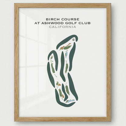 Birch Course at Ashwood Golf Club, California - Printed Golf Courses
