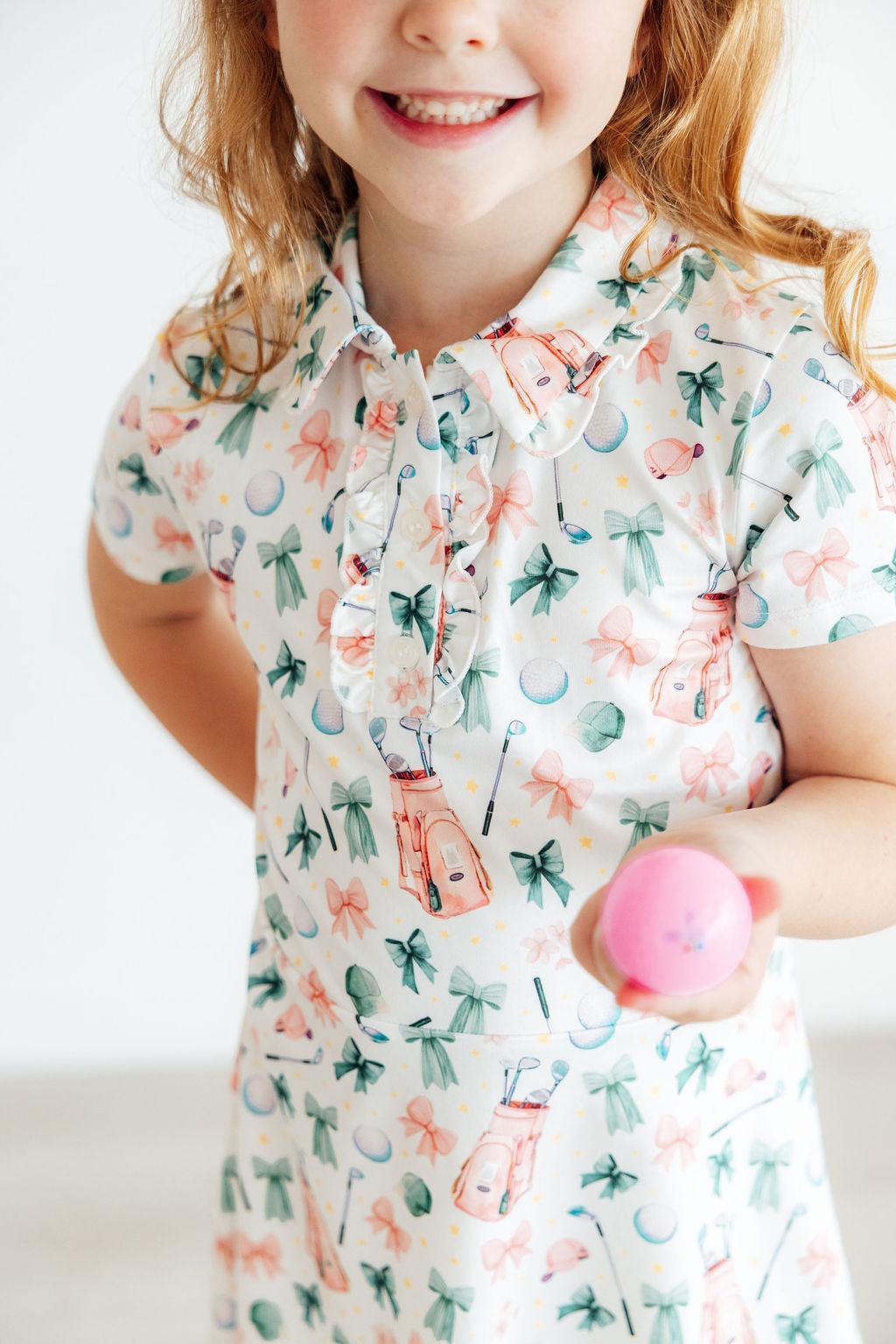 Birdies-Bows-SS-Polo-Dress-Mila-Rose - GOLF LEAGUE