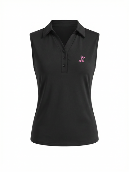 Bubbly Birdie Sleeveless Polo | Women’s Stylish Golf Top | Birdies &amp; Bubbles
