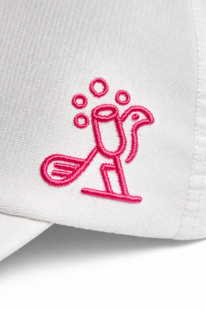 Birdies & Bubbles Bubbly Birdie Women’s Golf Cap – Adjustable Performance Golf Hat White