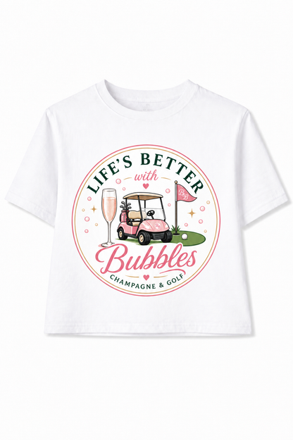 Life’s Better with Bubbles Tee | Birdies & Bubbles Women’s Golf Shirt