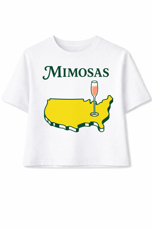 Mimosas Tee – Women’s Golf Brunch Graphic T-Shirt | Birdies & Bubbles