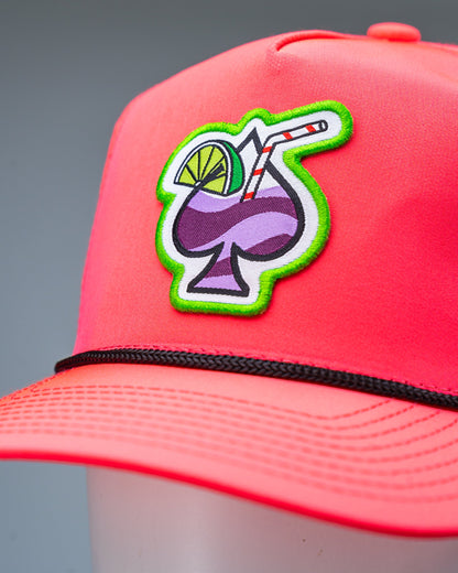 Perforated Rope Hat - Transfusion Highlighter Pink