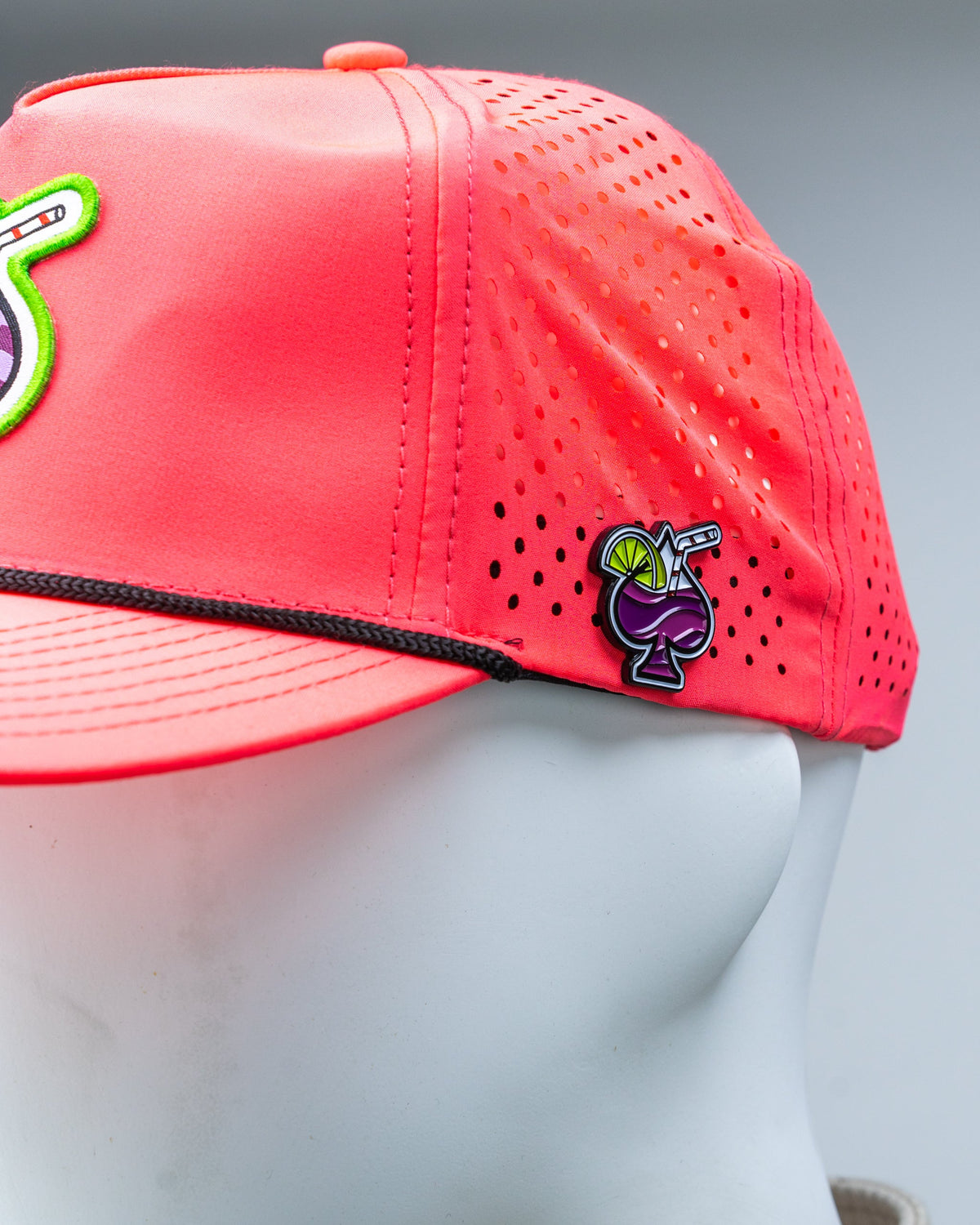 Perforated Rope Hat - Transfusion Highlighter Pink