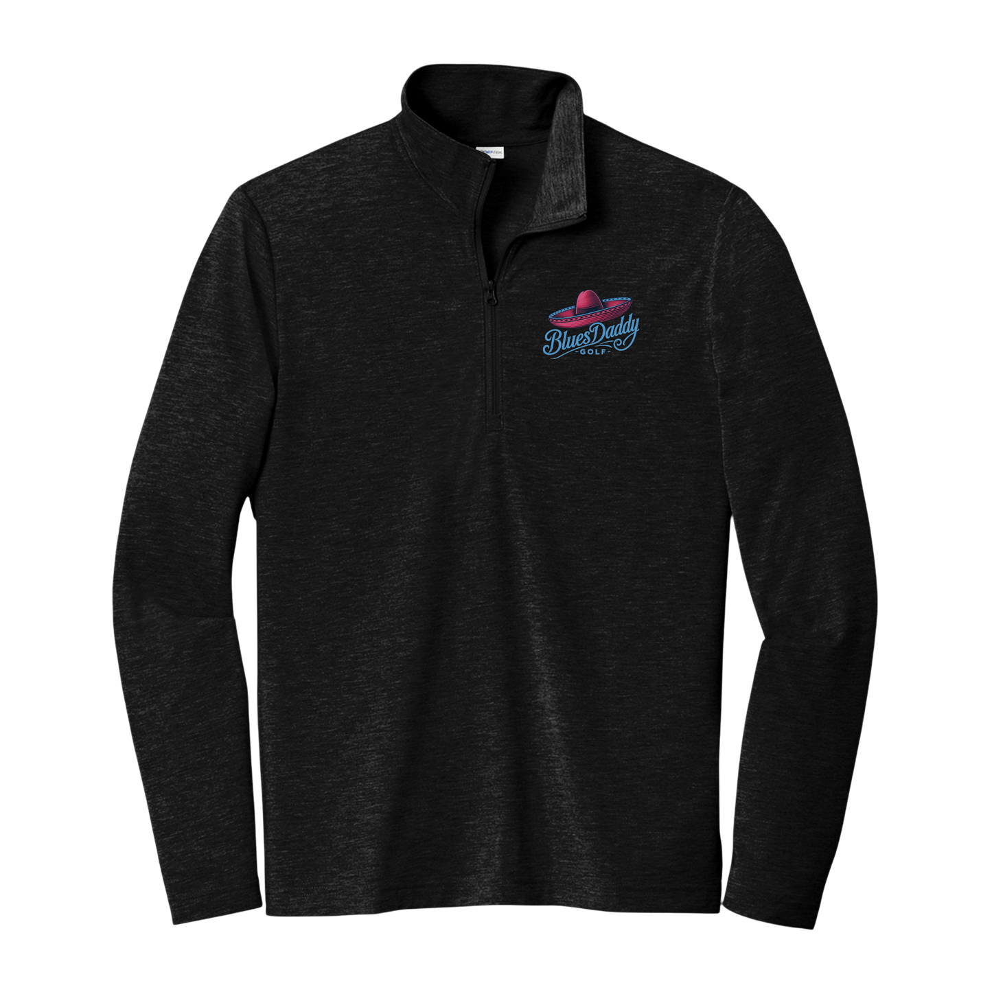 BluesDaddy Golf - Men's Tri-Blend Wicking Embroidered Quarter-Zip