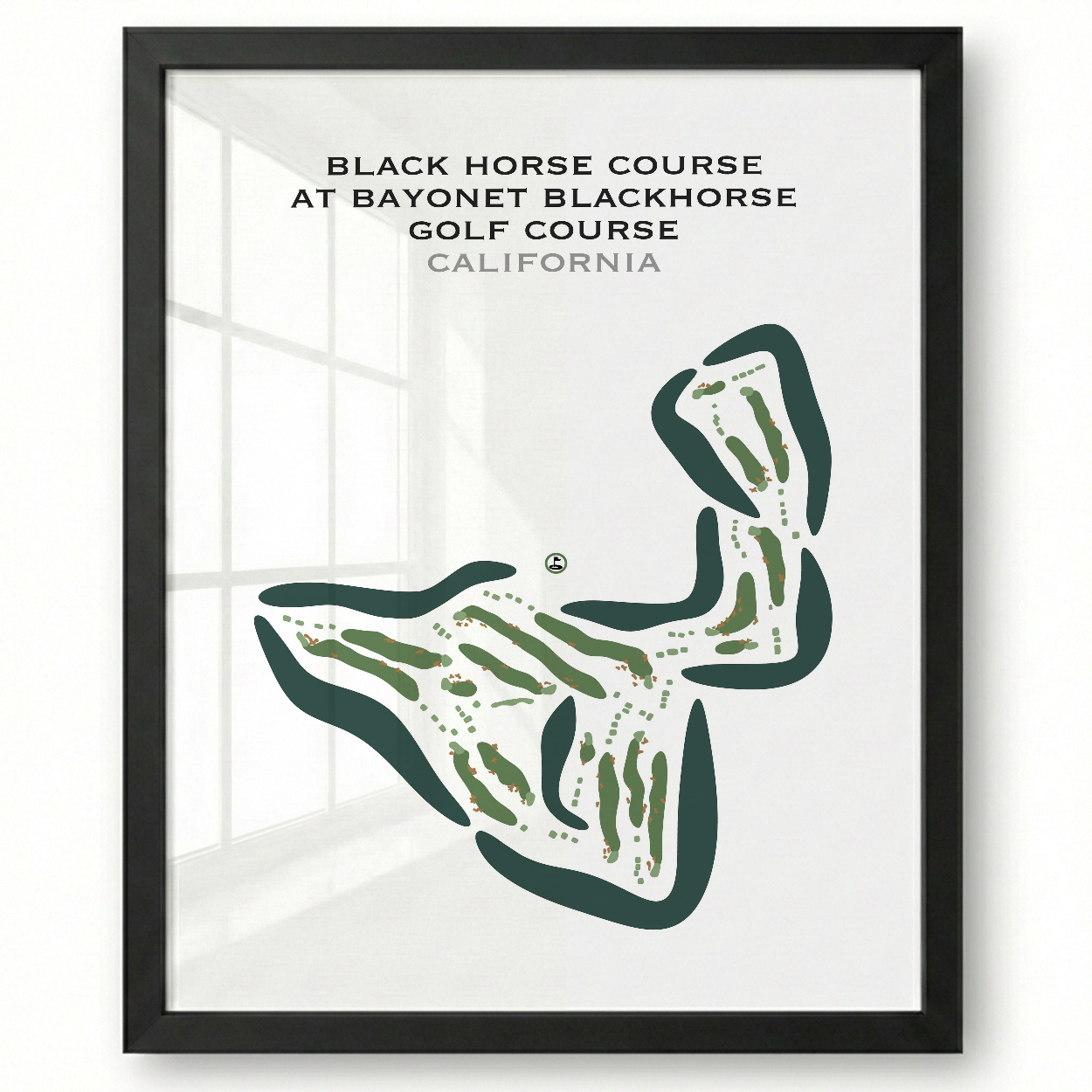 Black Horse Course at Bayonet Blackhorse Golf Course, California - Printed Golf Courses