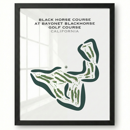Black Horse Course at Bayonet Blackhorse Golf Course, California - Printed Golf Courses