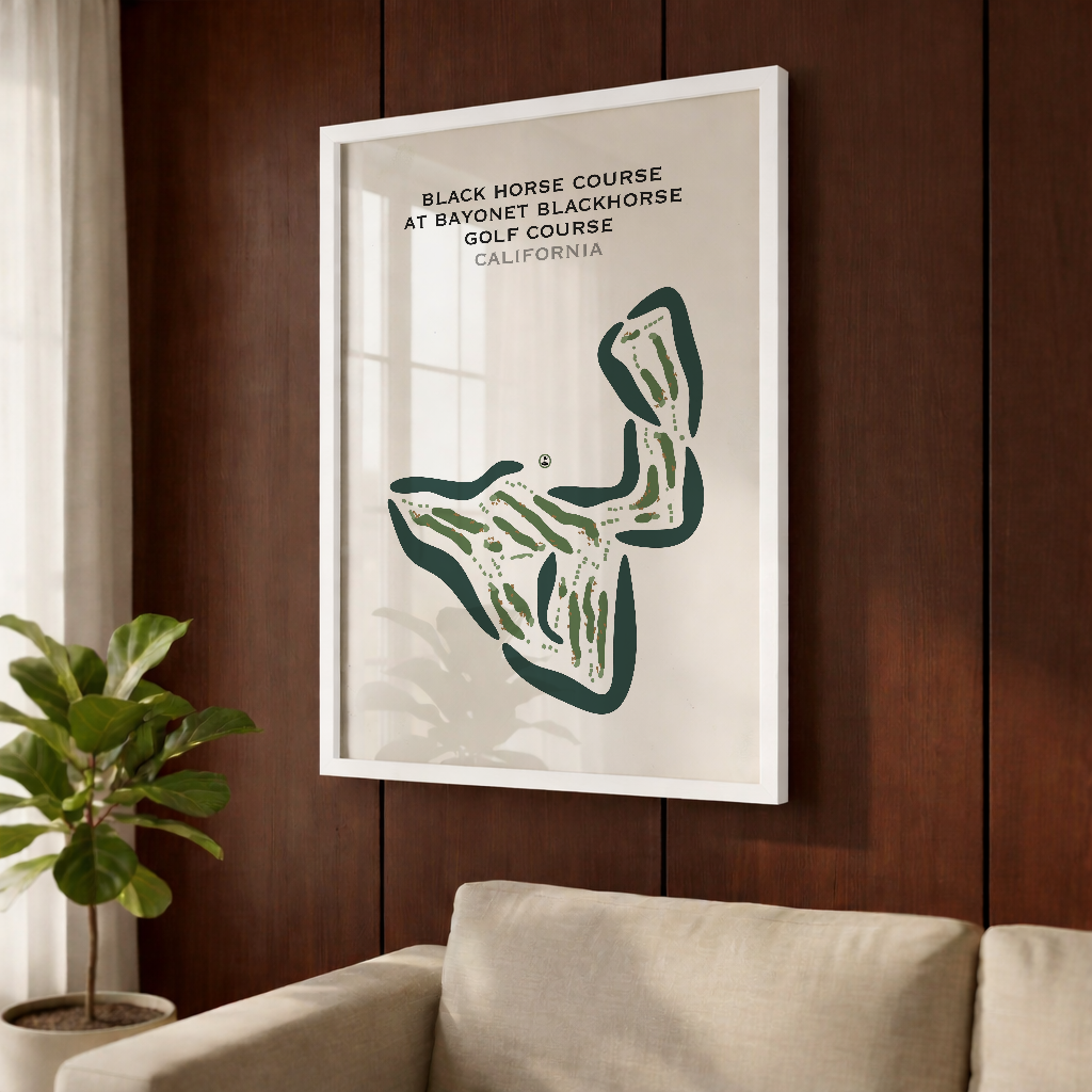 Black Horse Course at Bayonet Blackhorse Golf Course, California - Printed Golf Courses