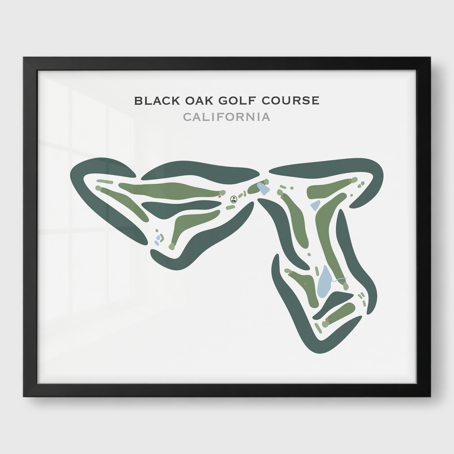 Black Oak Golf Course, California - Printed Golf Courses