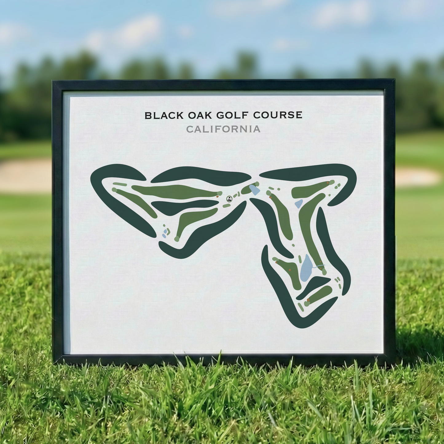 Black Oak Golf Course, California - Printed Golf Courses