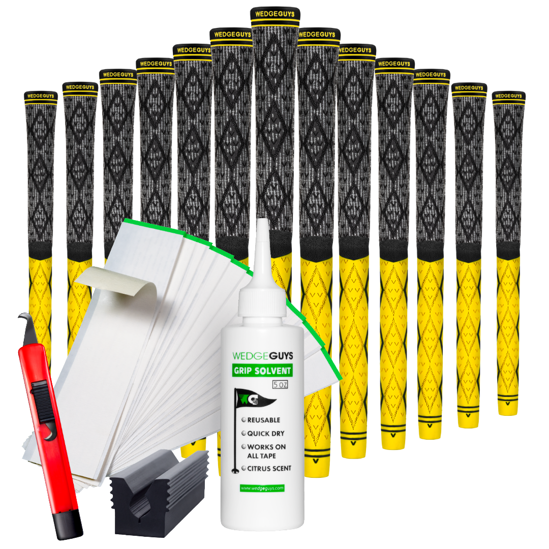Wedge Guys Diamond Hybrid Golf Grips Bundle 13-Pack - Standard Midsize Oversize