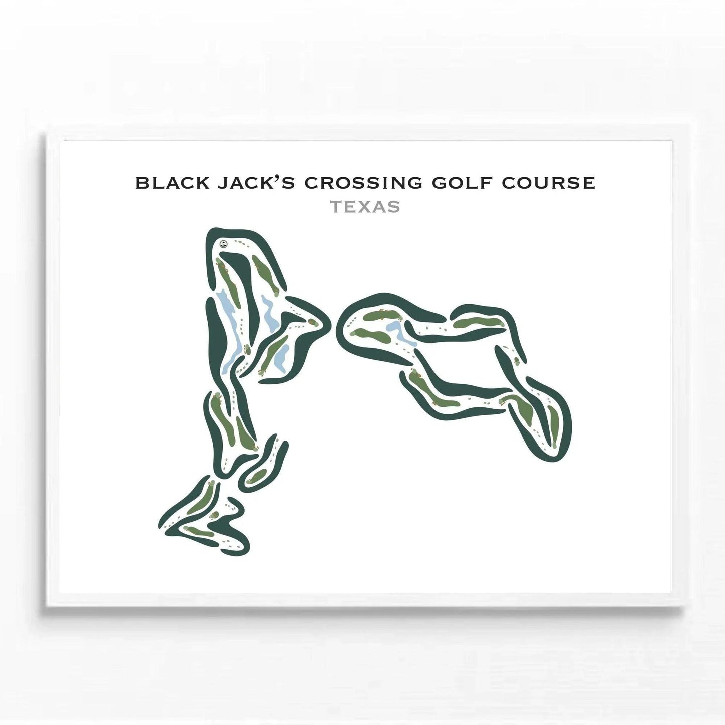 Black Jack's Crossing Golf Course, Texas - Printed Golf Courses