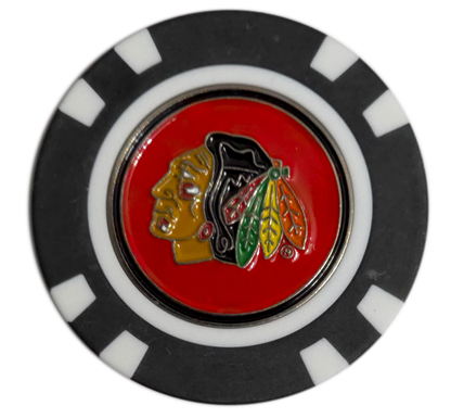 Officially Licensed Chicago Blackhawks Poker Chip Golf Ball Marker