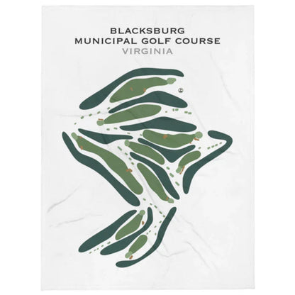 Blacksburg Municipal Golf Course, Virginia - Printed Golf Course